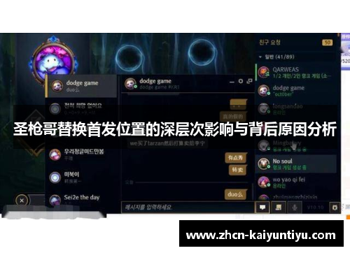 圣枪哥替换首发位置的深层次影响与背后原因分析